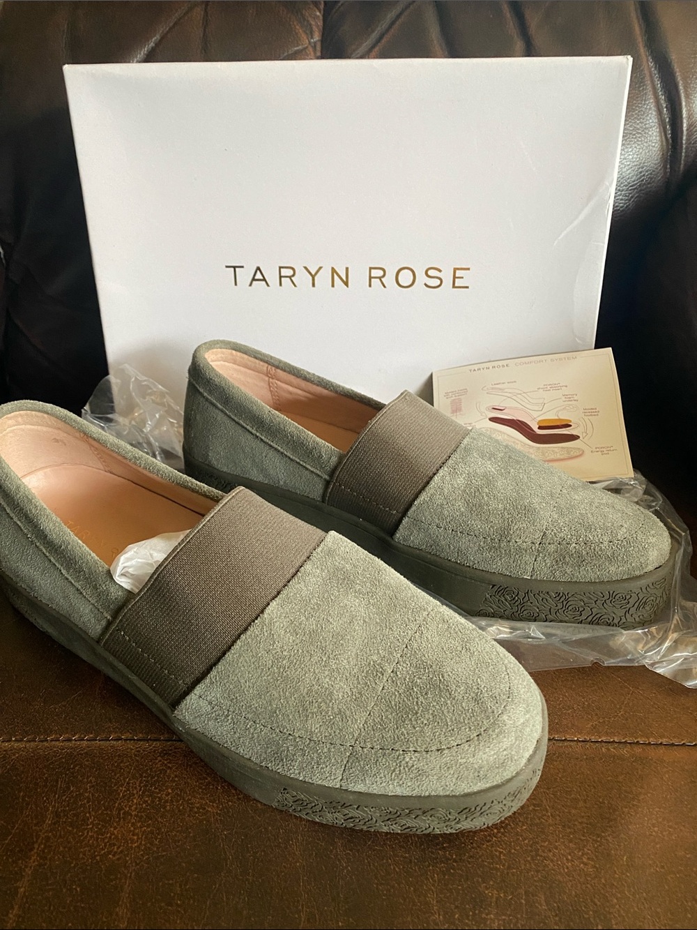 Taryn Rose Platform Sneaker Suede - New with Box